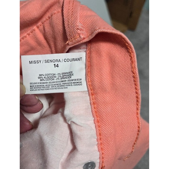 Gloria‎ Vanderbilt Size 14 Ladies Amanda Jeans High Rise Relaxed Fit Coral - Picture 5 of 6